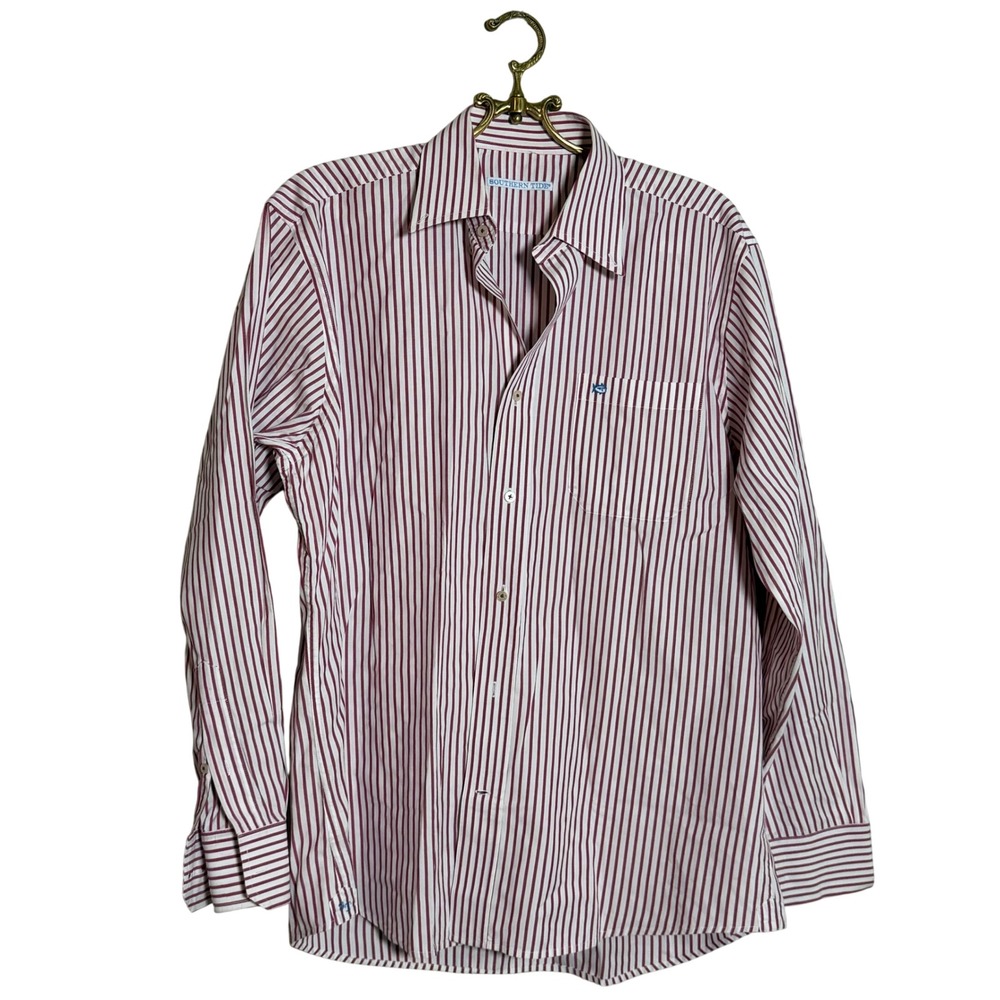 Southern Tide Mens Striped Button Down Shirt Classic Fit Size Medium